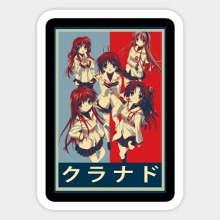 Graphic Characters Clannad Japanese Anime Sticker